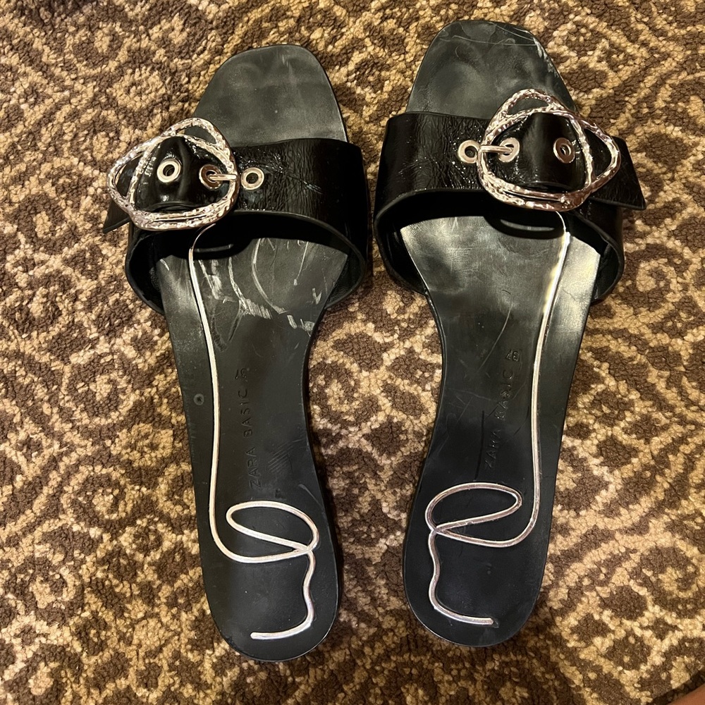 Black Zara Sandles size 37